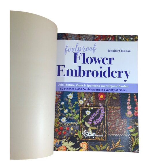Foolproof Flower Embroidery Book Jennifer Clouston 80 Stitches 400 Combinations - Picture 3 of 10